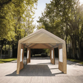 Party Tent Gazebo Heavy Duty Outdoor Car Canopy Carport Portable Garage (Option: Sand-10x20ft)