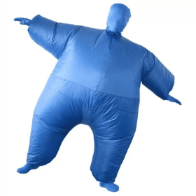 Inflatable Masquerade Costume Full Body Suit Air Blow Up Costumes Jumpsuit Suit (Color: Blue)