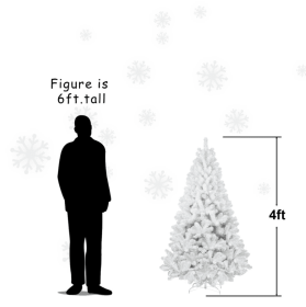 White Christmas Tree (Option: 4ft PVC white tree)